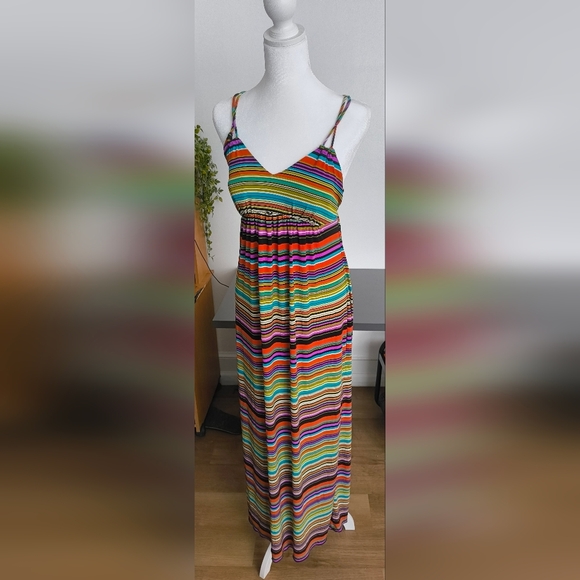 Valerie Bertinelli Dresses & Skirts - Valerie Bertinelli Vibrant Striped Maxi Dress
